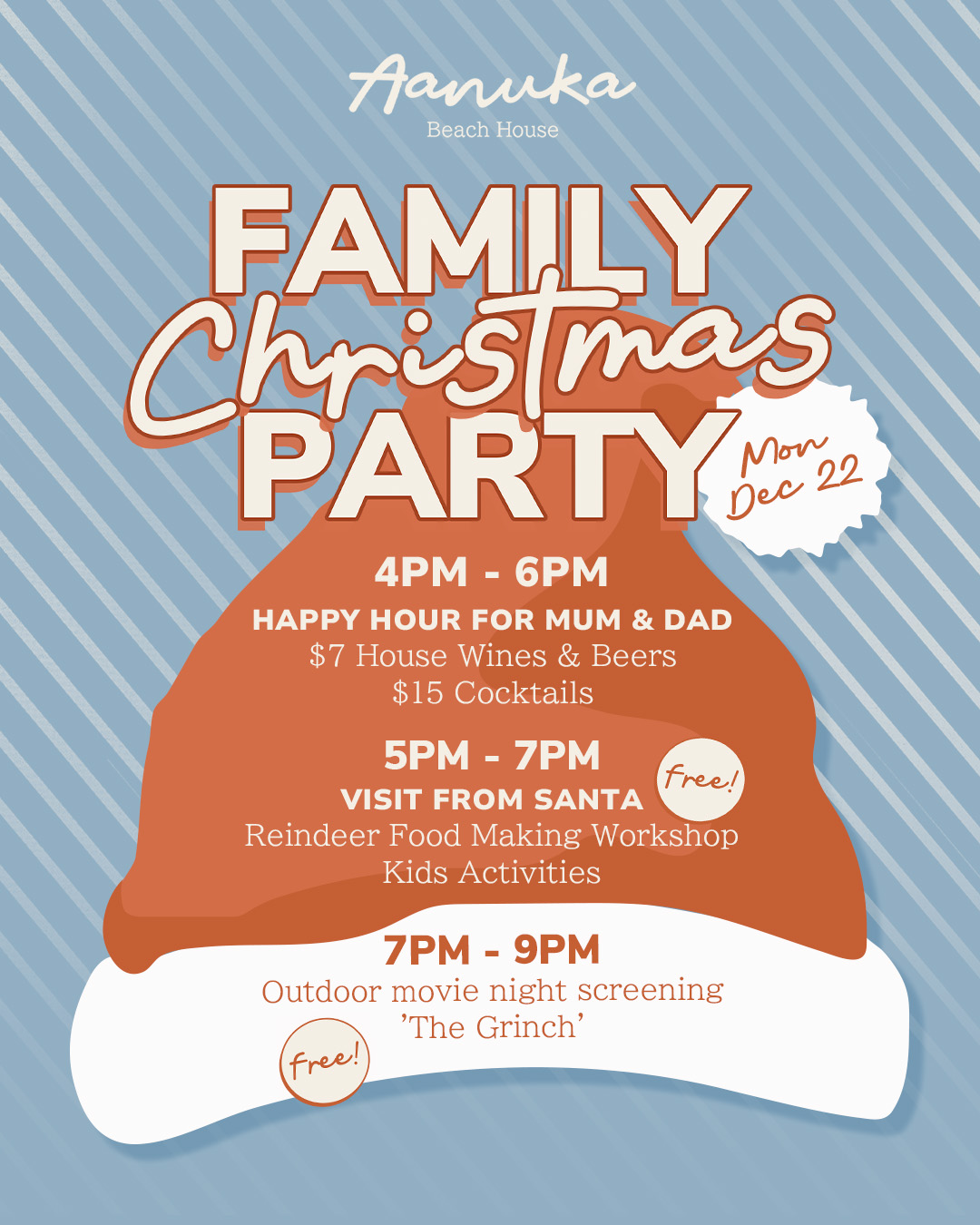 Aanuka Beach House Family Christmas Party